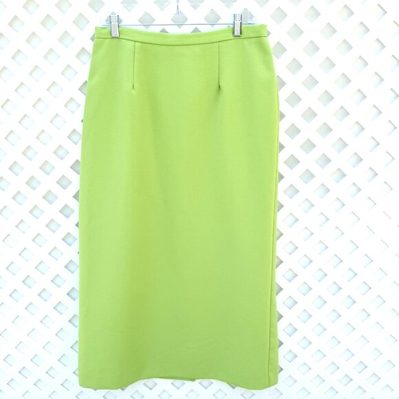 BEAUTIFUL J.W. TRECI LIME GREEN SUIT-SKIRT SET - Picture 3 of 3